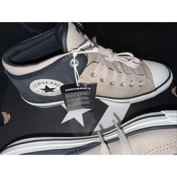 Converse Chuck Taylor‎ All Star High Street Mid Shoe Tan/Black/White Unisex - Picture 5 of 9